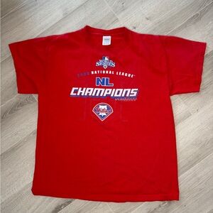 Vintage 2008 Philadelphia Phillies NL Champions T-Shirt – Men’s Large – Red